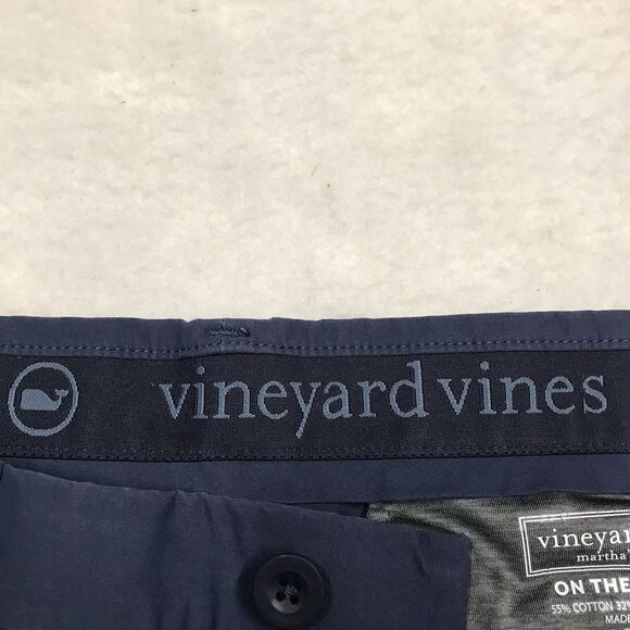 VINEYARD VINES Pant Men 32x32 Navy Blue On The Go OTG Golf Chino Stretch - Picture 11 of 16